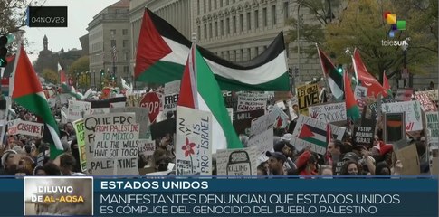 Manifestantes en EE.UU. rechazan el apoyo de la Casa Blanca a Israel