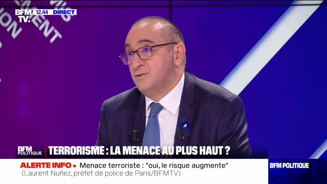 Laurent Nuñez, préfet de police de Paris: Oui, le risque terroriste augmente avec le conflit entre Israël et le Hamas