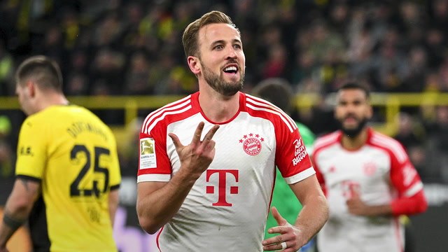 Harry Kane breaks Bundesliga record with hat-trick in big Bayern Munich over Borussia Dortmund