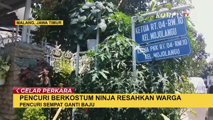 Kenakan Topeng dan Pakaian Serba Hitam, Aksi Pencurian Rumah di Malang Terekam CCTV!