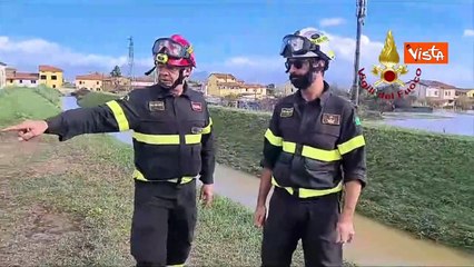 Alluvione Toscana, la ricognizione all'argine del Rio Barberoni