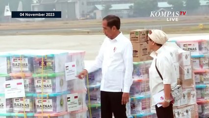 Prabowo hingga Panglima TNI Dampingi Jokowi Cek Bantuan untuk Palestina di Halim