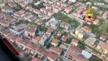 Maltempo in Toscana, ricognizione aerea dei vigili del fuoco nel Pistoiese