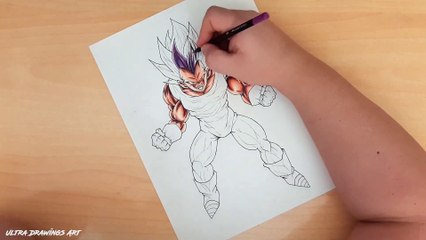 Speed Drawing Vegeta Ultra Ego-(1080p)
