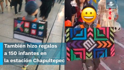 Esto le regaló Semovi al niño que se disfrazó de tarjeta de la Red de Movilidad Integrada
