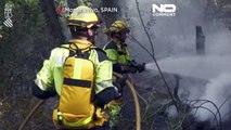 شاهد: حريق غابات ضخم سببته عاصفة سياران في إسبانيا