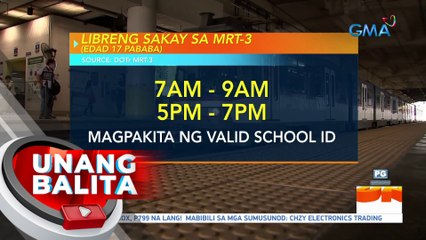 Libreng Sakay sa MRT-3 (edad 17 pababa) | UB