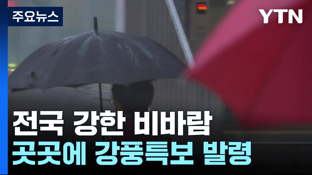 [날씨] 오전까지 전국 강한 비바람...비 온 뒤 '반짝 추위' / YTN