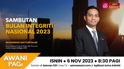 AWANI Pagi: Sambutan Bulan Integriti Nasional 2023