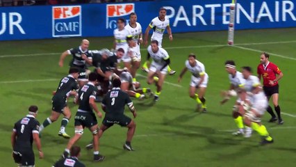 TOP 14 - Essai de Reece HEWAT (SP) - Section Paloise - Stade Toulousain - Saison 2023-2024