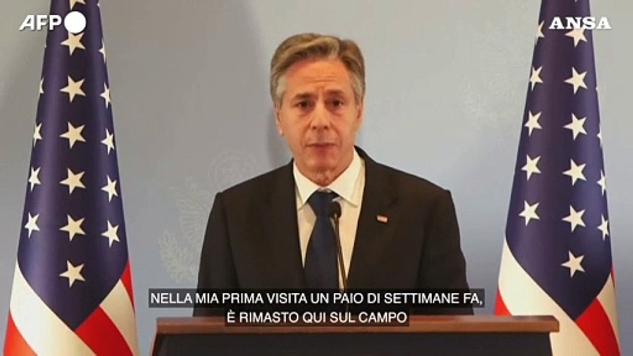 Israele, Blinken: "Una pausa umanitaria faciliterebbe l'assistenza ai civili"