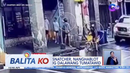 Dalawang snatcher, nanghablot ng pouch ng dalawang tumatawid | BK