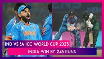 IND vs SA ICC World Cup 2023 Stat Highlights: India Beat South Africa By 243 Runs