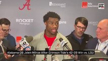 Alabama QB Jalen Milroe after Crimson Tide's 42-28 Win vs. LSU