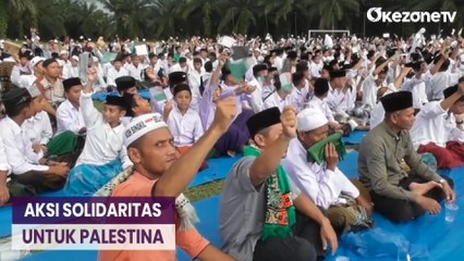 Ribuan Orang Ikuti Aksi Bela Palestina dan Salat Ghaib Bersama di Aceh