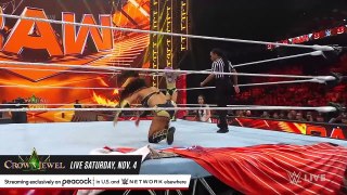 Xia Li wipes out Candice LeRae with a devastating kick： Raw highlights, Oct. 30, 2023