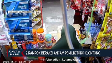 2 Rampok Beraksi Ancam Pemilik Toko Klontong