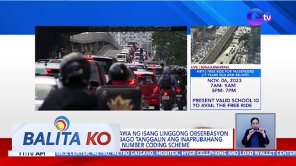 MMDA, Magsasagawa ng isang linggong obserbasyon sa metro manila bago tanggalin ang inaprubahang window hours sa number coding scheme | BK