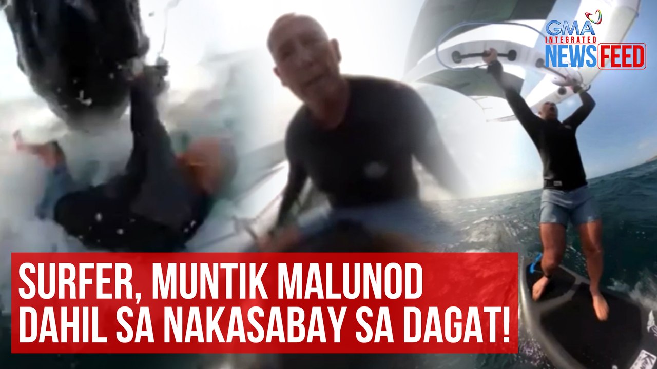 Surfer, muntik malunod dahil sa nakasabay sa dagat! | GMA Integrated Newsfeed