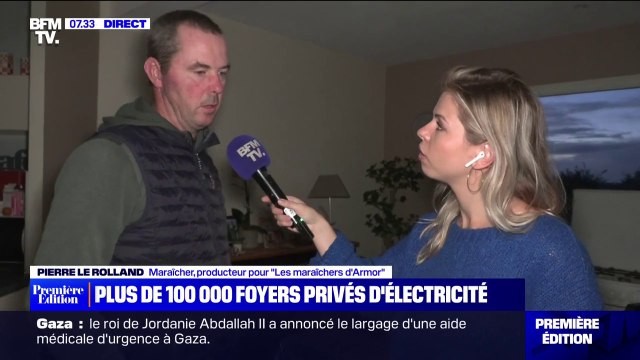 On s'éclaire à la bougie : ce maraîcher des Côtes-d'Armor raconte son quotidien depuis la tempête Ciarán