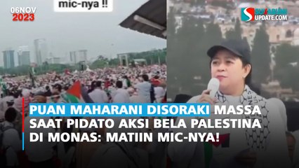 Puan Maharani Disoraki Massa saat Pidato Aksi Bela Palestina di Monas: Matiin Mic-nya!