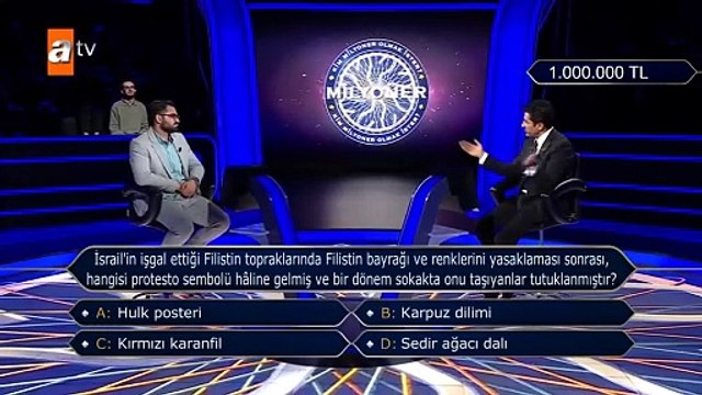 Filistin sorusu Milyoner'e damga vurdu! Kenan İmirzalıoğlu isyan etti: Bütün dünya gözünü kapatıyor