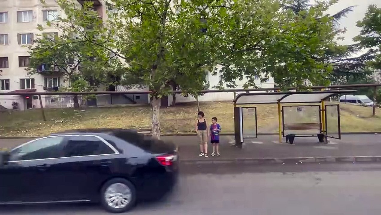 Tbilisi Bus No.351 Full Route: Monastery of the Holy Mother of God → Student Town Apartment