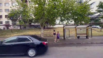 Tbilisi Bus No.351 Full Route: Monastery of the Holy Mother of God → Student Town Apartment