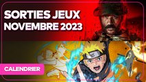 Calendrier des sorties jeux vidéo novembre 2023