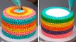 Cake Decorating Tutorial Step by Step ❤️ How to Make Rainbow Cake Decorating Recipes at Home |SO TASTY