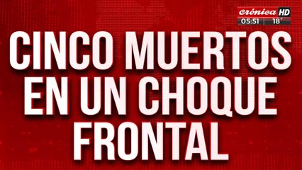 Accidente fatal e Córdoba: hay cinco personas muertas
