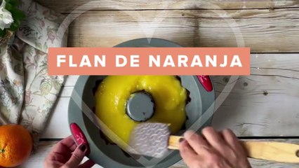 Flan de naranja con 3 ingredientes y sin horno