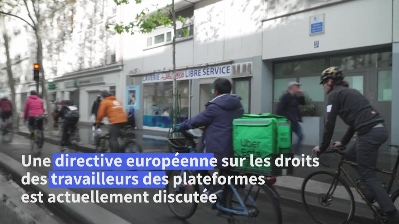 Des coursiers "ubérisés" pédalent de Paris à Bruxelles pour se faire entendre