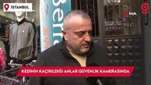 Bayrampaşa’da kedinin kaçırıldığı anlar güvenlik kamerasına yansıdı