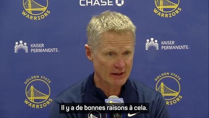Warriors - Kerr après la défaite : "Ce n'était pas notre soirée"