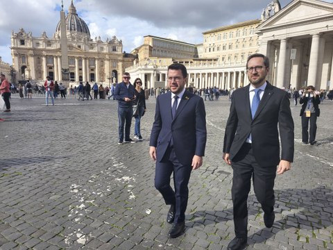 Pere Aragonès, tras reunirse con el Papa Francisco: Hemos compartido nuestra preocupación sobre la población civil en Gaza