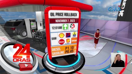 Presyo ng ilang produktong petrolyo, may rollback simula bukas | 24 Oras