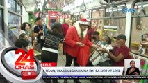 Christmas train, umarangkada na rin sa MRT at LRT2 | 24 Oras