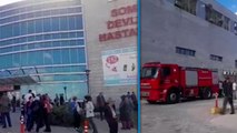 Soma Devlet Hastanesi’nde çıkan yangın 1 saatte söndürüldü; hastalar tahliye edildi