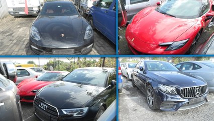 Polat çiftinin el konulan araçları yediemin otoparkında