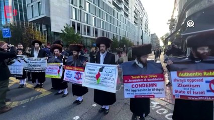 Londra'da on binlerce kişi Filistin’de acil ateşkes çağrısıyla toplandı