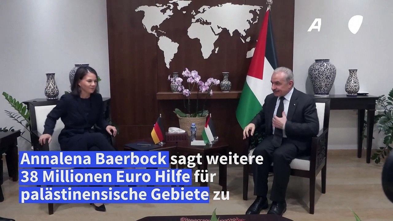 Baerbock sagt weitere 38 Millionen Euro Hilfe für palästinensische Gebiete zu