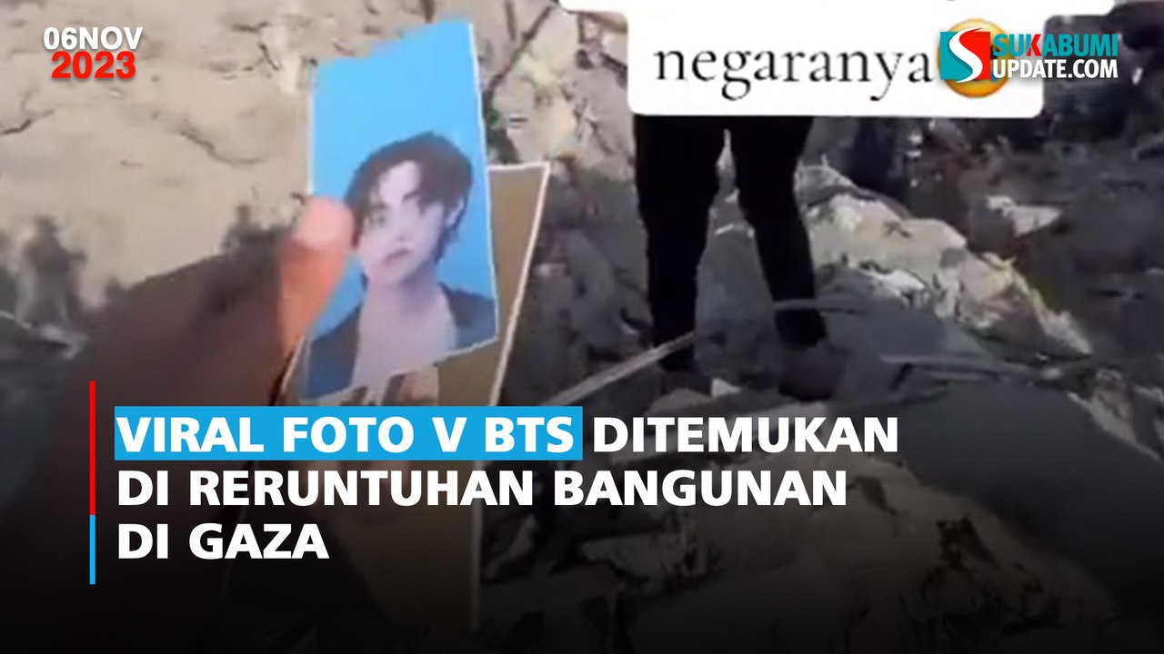Viral Foto V BTS Ditemukan di Reruntuhan Bangunan di Gaza