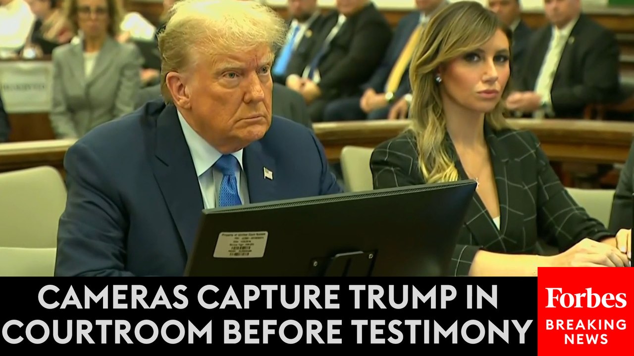 BREAKING NEWS: Cameras Capture Brief Glimpse Of Trump In NYC Courtroom ...
