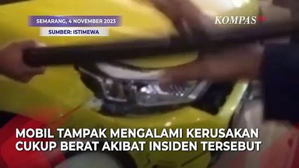 Heboh di Semarang Mobil Pameran Tabrak Eskalator dan Serempet Pengunjung Mal