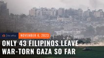 Only 43 Filipinos so far will leave Gaza as most choose to stay with their families