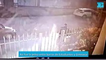 Así fue la pelea entre barras de Estudiantes y Gimnasia