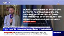 Procès d'Éric Dupond-Moretti pour prise illégale d'intérêts: le ministre dénonce une 