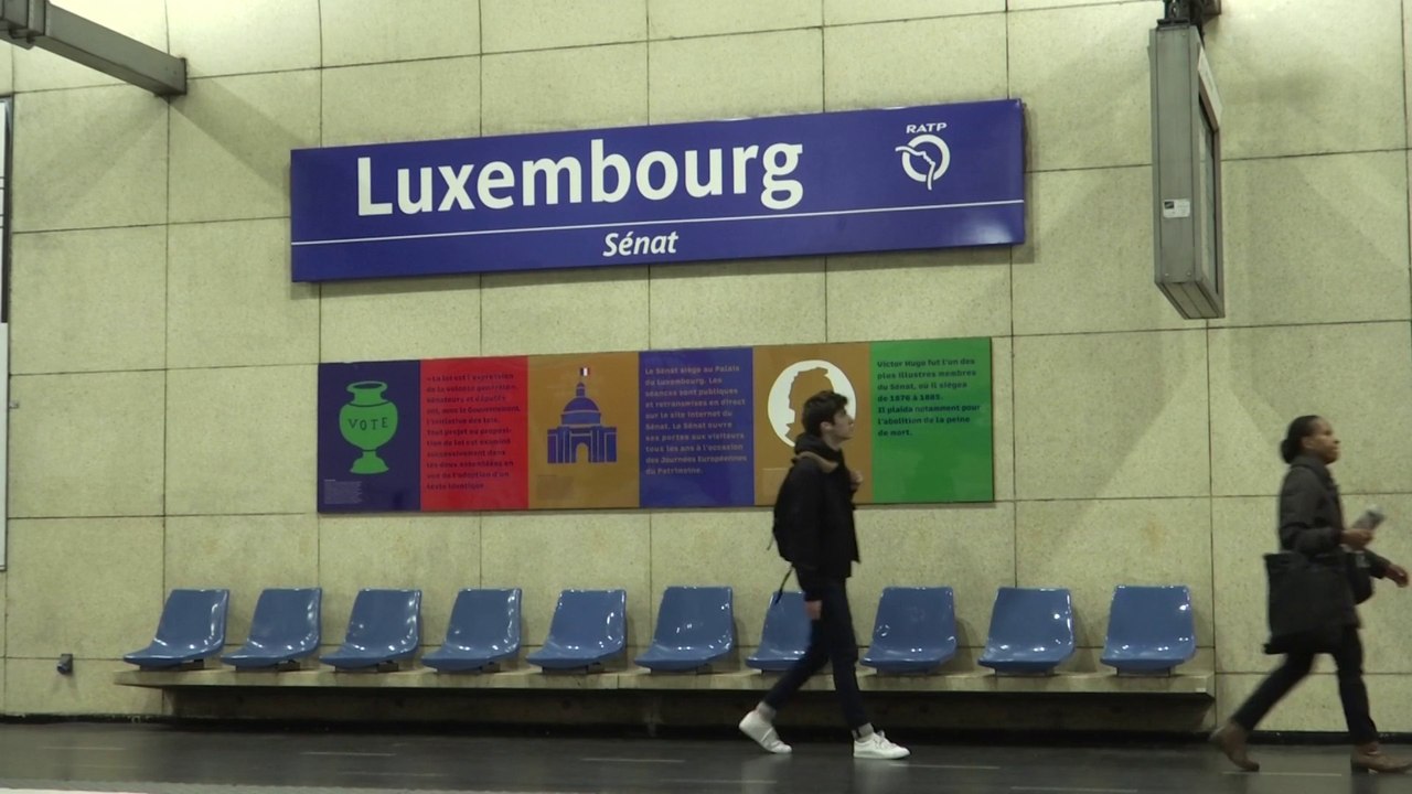 RER B: La station Luxembourg s'affiche aux couleurs du Sénat