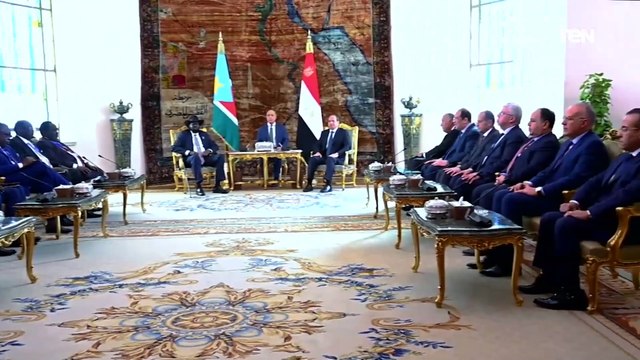 الرئيس السيسي يستقبل رئيس جمهورية جنوب السودان بقصر الاتحادية